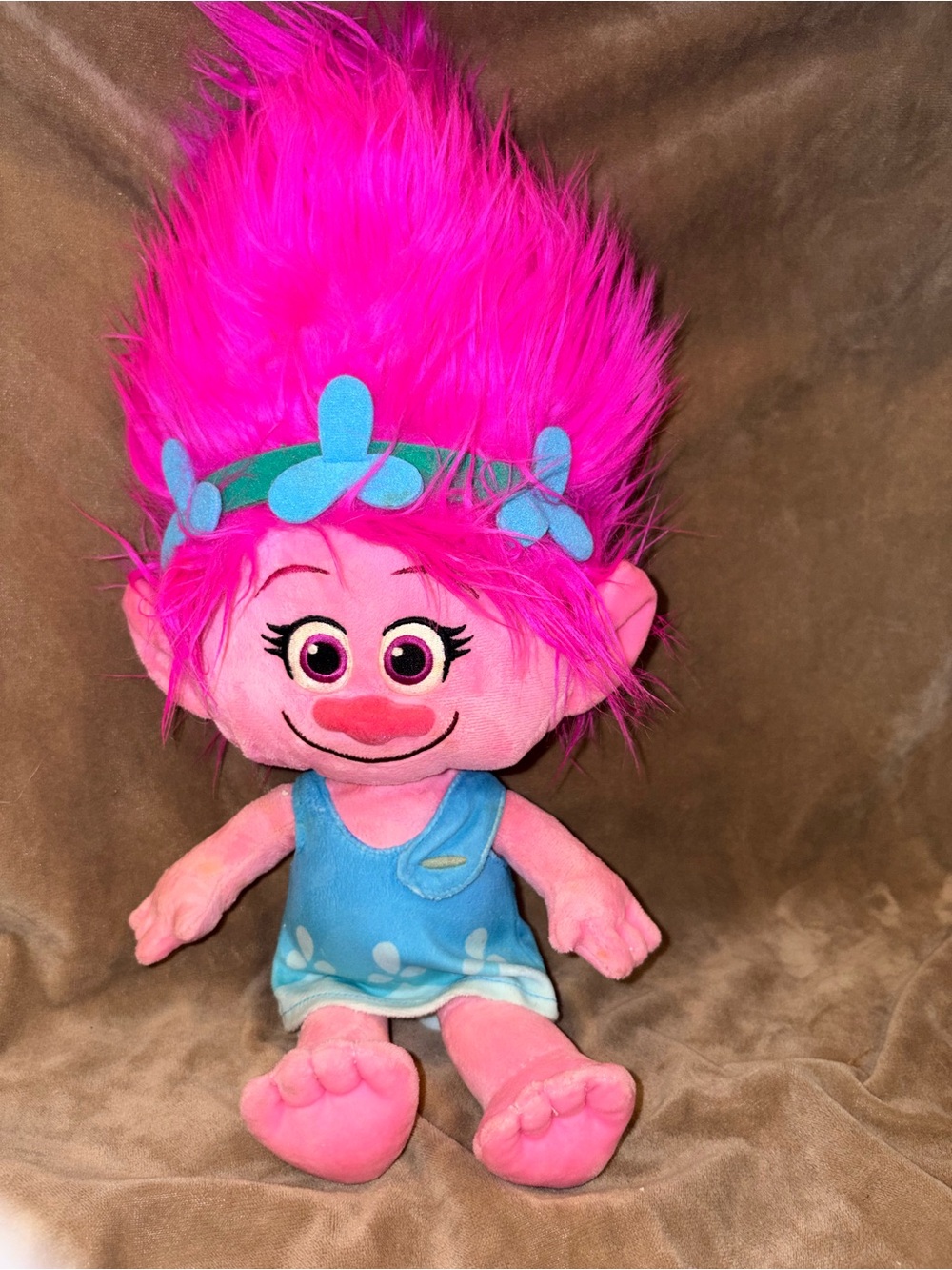 DreamWorks Trolls Poppy Plush Doll - 2016 Pink Hair Headband